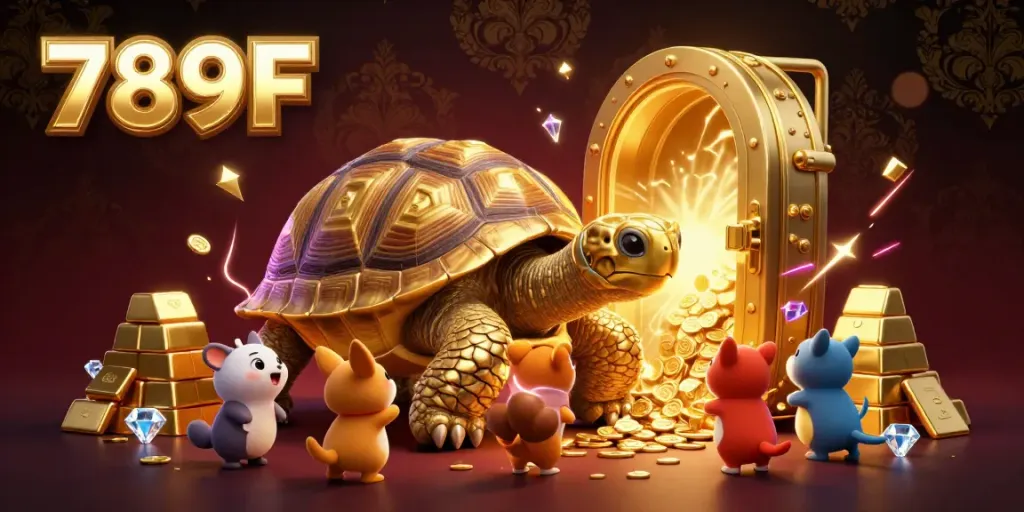 Experience thrilling gaming dynamics at 789F while enjoying vibrant casino-themed 3D art.