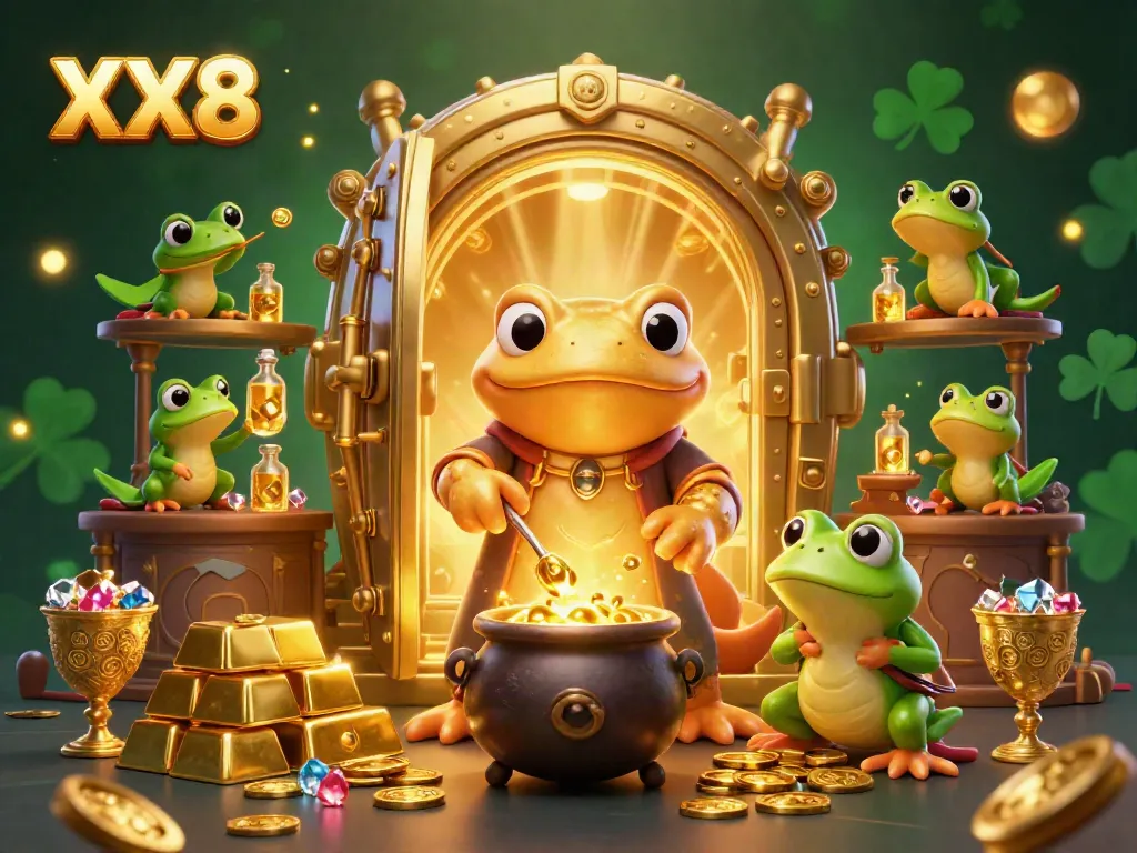 Experience lucrative gameplay with sparkling treasures at XX8's casino, highlighted by golden riches.