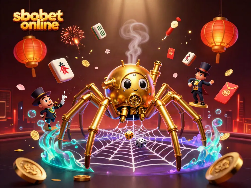 Experience sbobet online through engaging gambling strategies with an intricate steampunk-themed 3D scene.