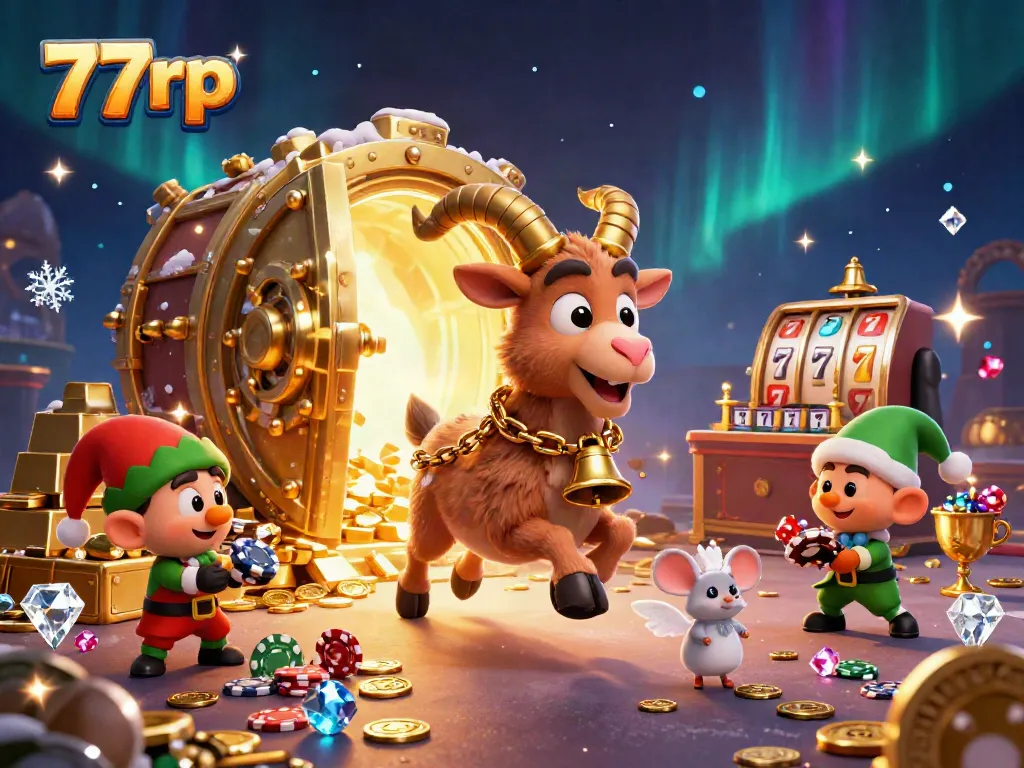 Experience thrilling gameplay at 77rp with enchanting casino characters amidst dazzling riches.