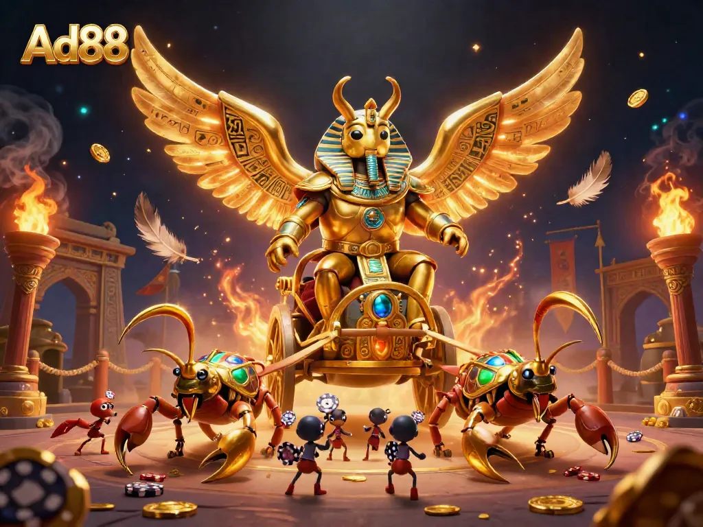 Experience thrilling gameplay at Ad88 with vibrant characters in a dynamic casino atmosphere.