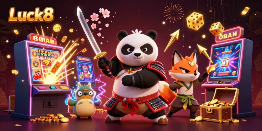 Experience thrilling gameplay at Luck8 with dynamic casino characters and jackpot excitement.